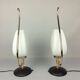 2 lampes arlus opaline et laiton 1960
