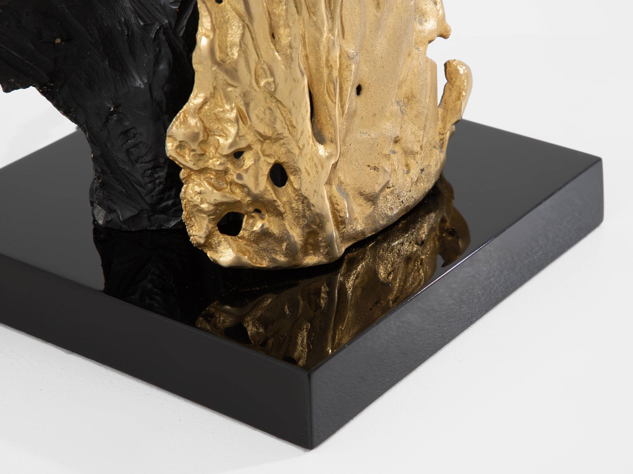 Pair of bronze and resin lamps by Philippe Cheverny, 1970s