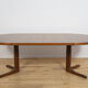 Table à manger ronde en teck extensible des années 1960, Danemark