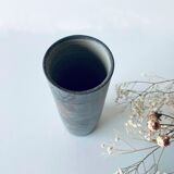 Signed ceramic tubular vase