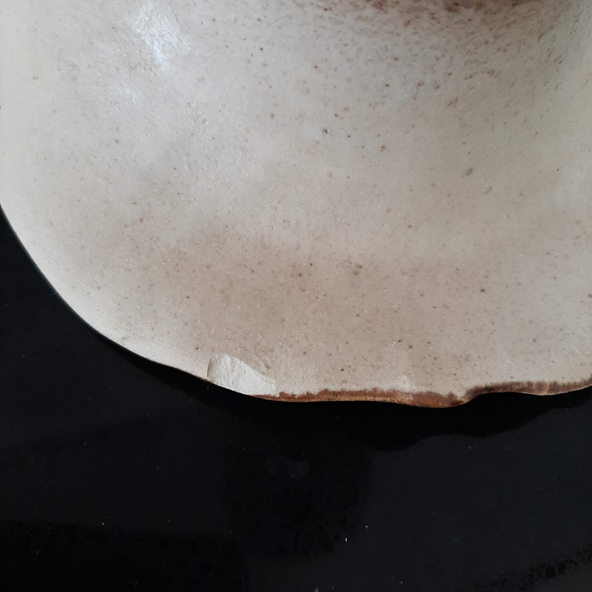 Pottery vase corolla shape in stoneware / 22 cm