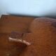Large brutalist wooden bowl, 65 cm