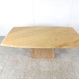 Vintage travertine dining table, 1970s