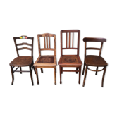 Set of 4 bistro chairs with décor