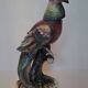 Large rooster sculpture in Capodimonte porcelain.