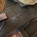 Table carrée ancienne bois laqué