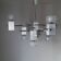 Sciolari chrome, stainless steel and structured glass chandelier