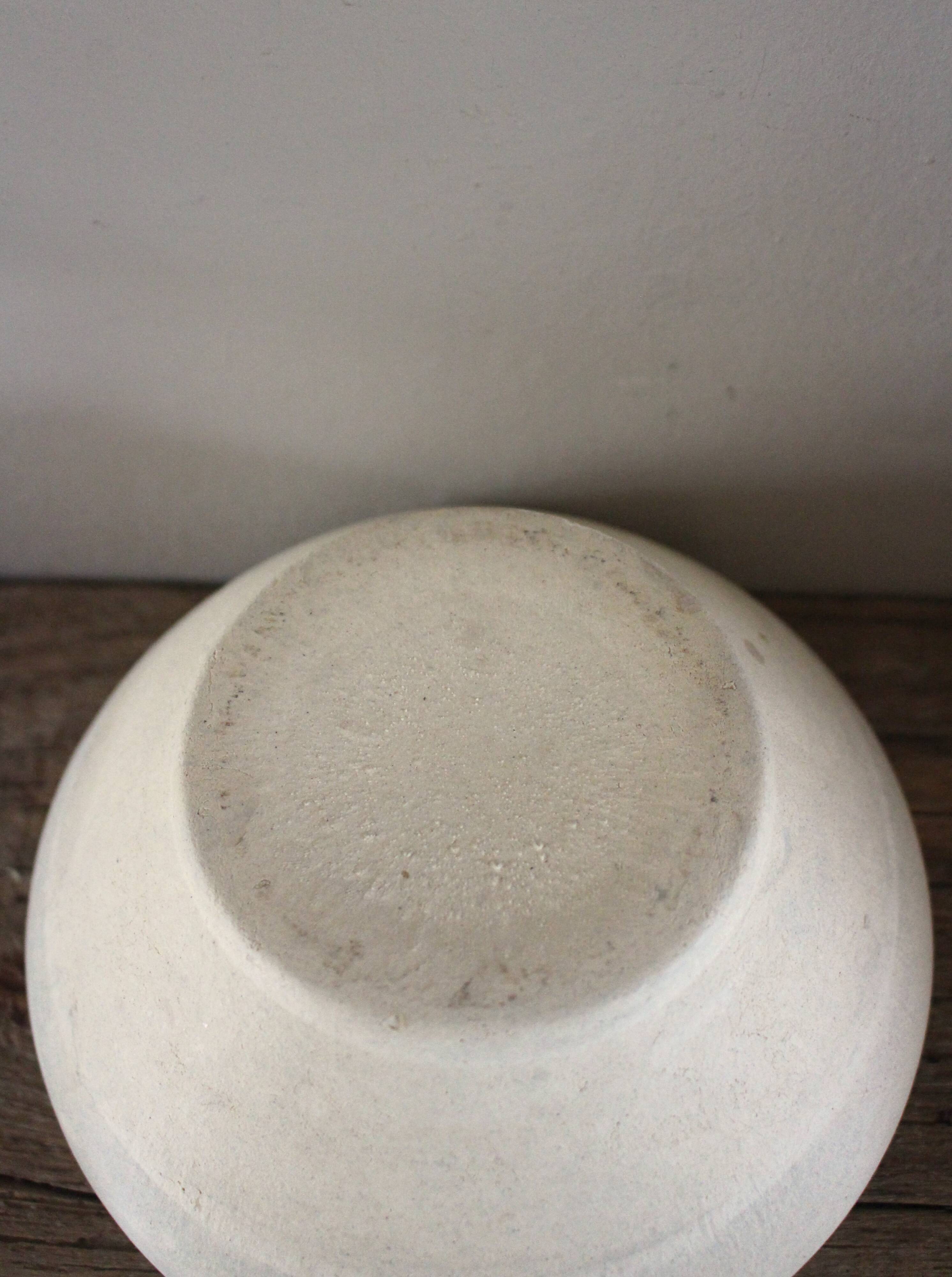 Vintage glazed stoneware bowl in greige.
