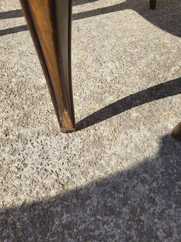 Lot de 4 fauteuils bridge 1950 en tissu mauve