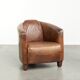 Fauteuil aviateur en cuir de vachette de couleur cognac