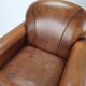 Fauteuil club en cuir de mouton vintage, années 1970