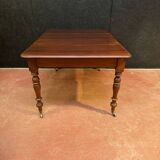Folding and extendable mahogany table