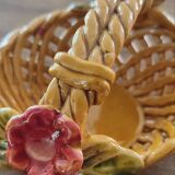 Small openwork barbotine basket from the 60s