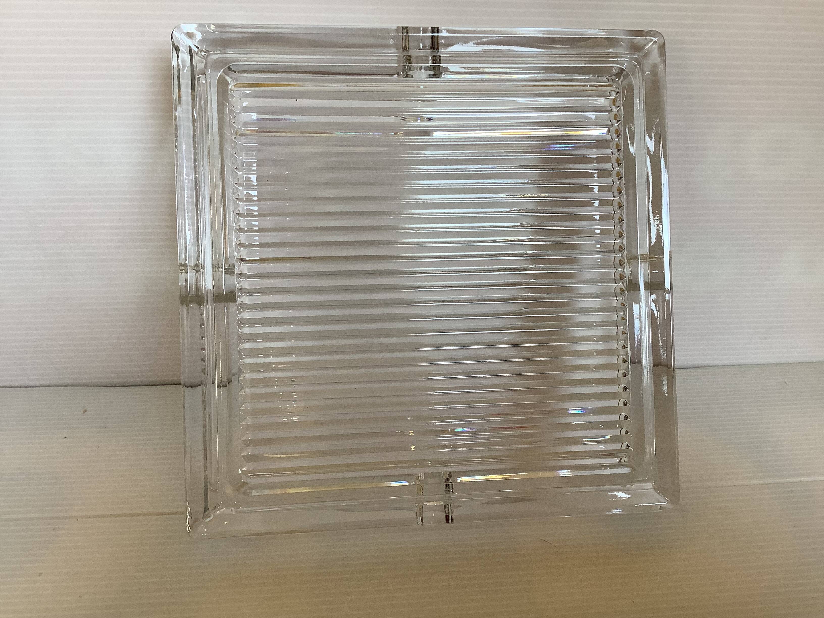 Large crystal ashtray and pocket tray.