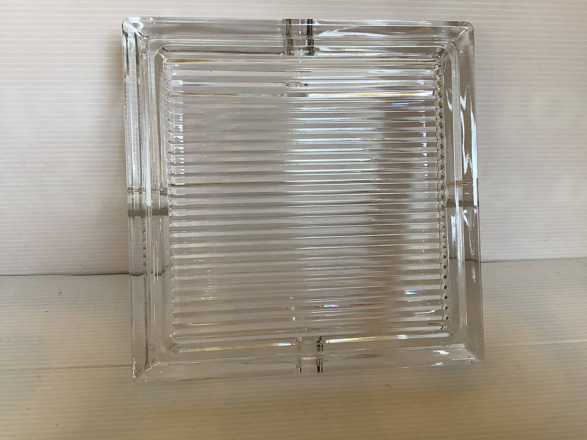 Large crystal ashtray and pocket tray.