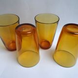 4 Vereco amber glasses