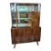 Restored 1960s Mid-Century Walnut Display Cabinet with Slatted Glass