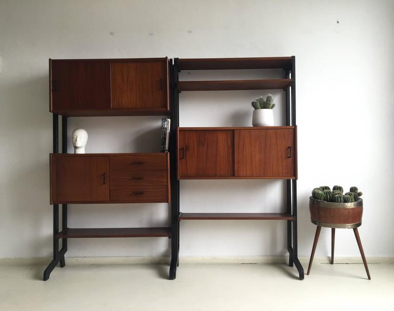 Modular wall unit by Simpla-Lux s 1960
