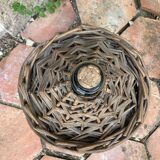 Vintage wicker demijohn