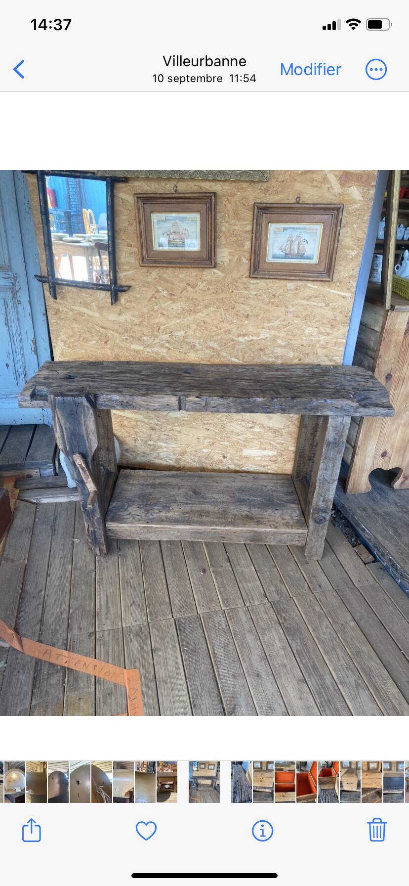 Old carpenter's workbench