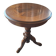 1960s Italian round side table in marquetry wood.