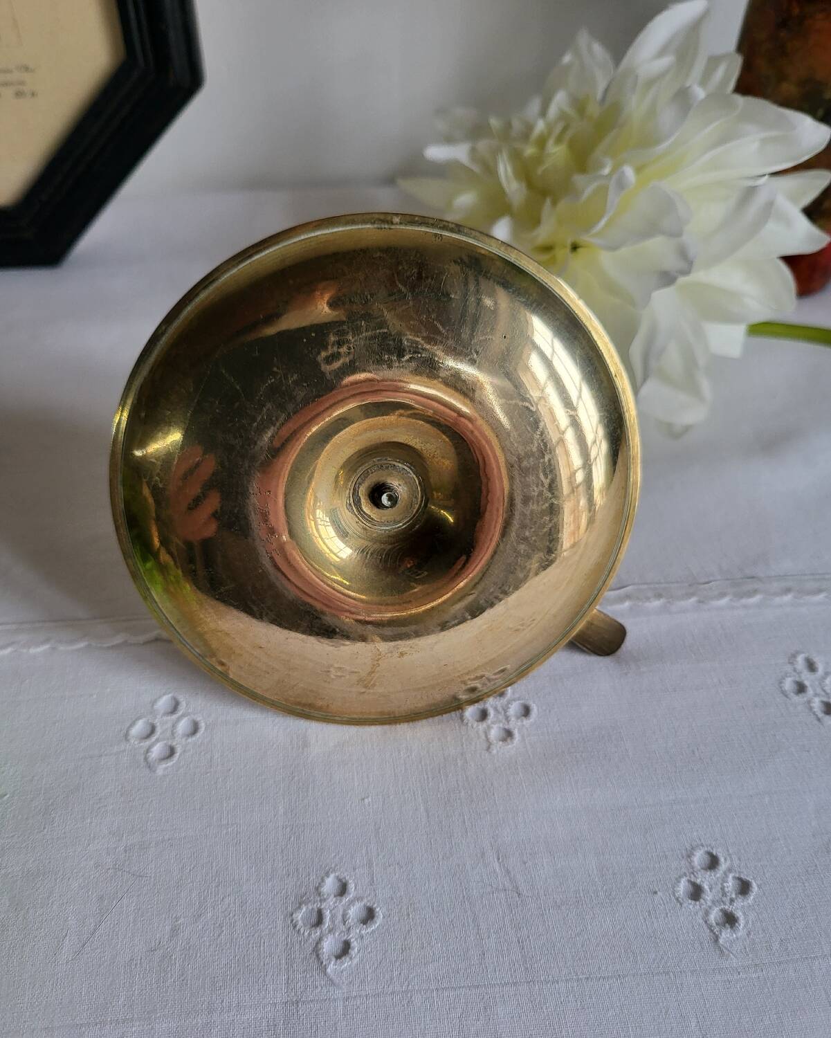 Brass hand candlestick