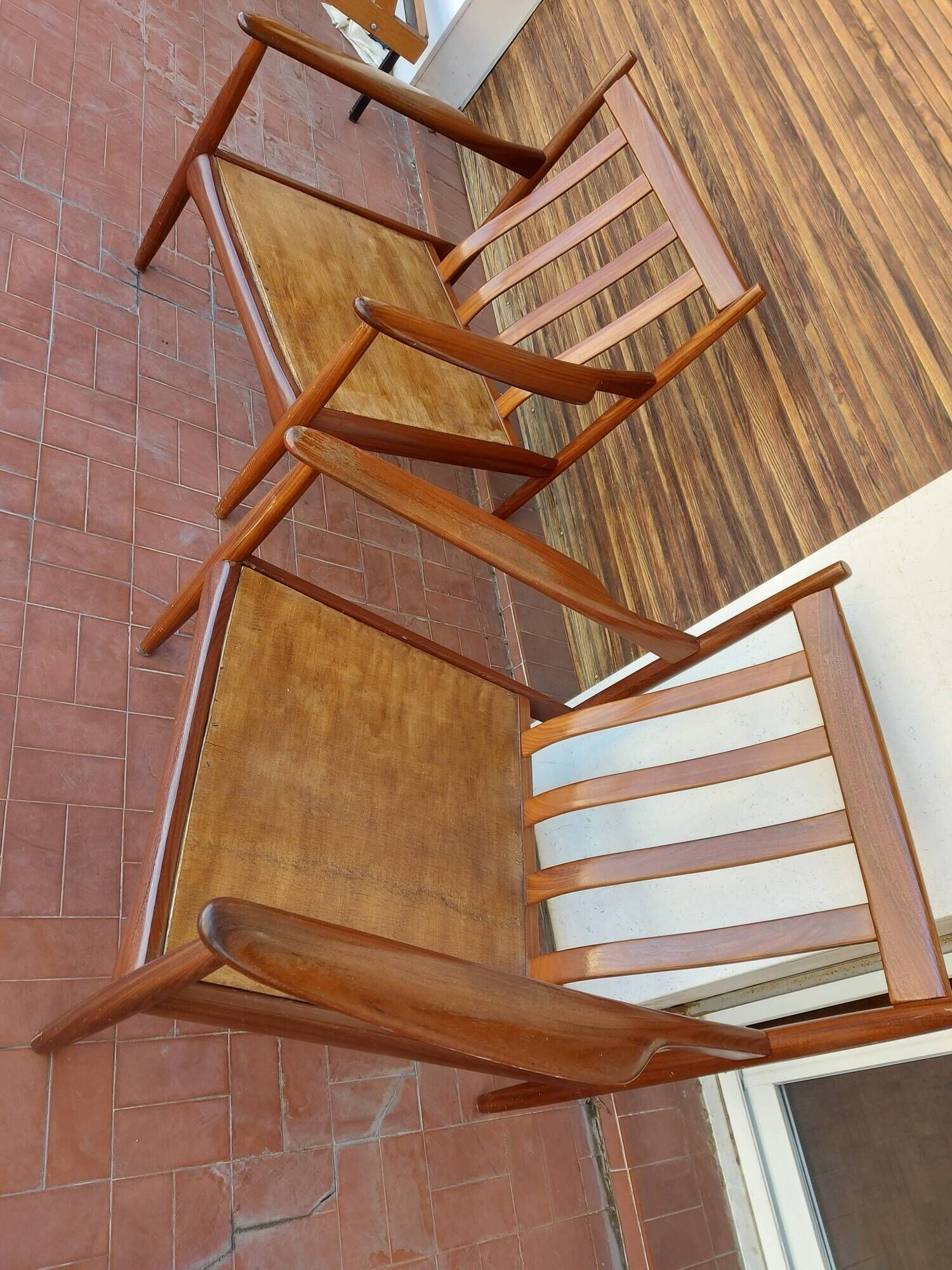 Scandinavian armchair Grete Jalk in teak, 50