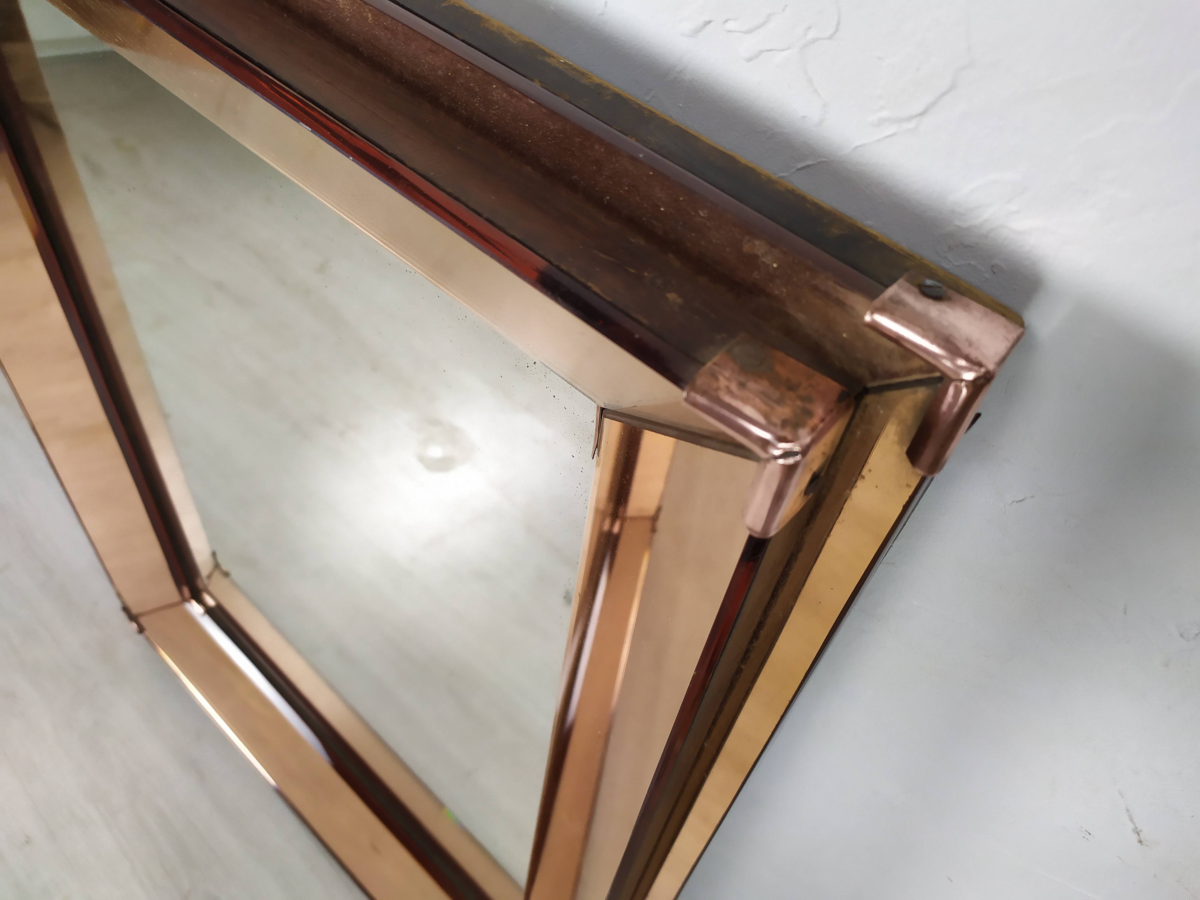 Pink art deco mirror