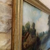 Tableau scene paysage de ferme