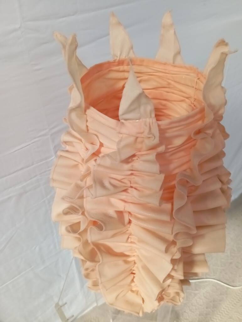 Large Jannalights draped fabric lamp from the 70s