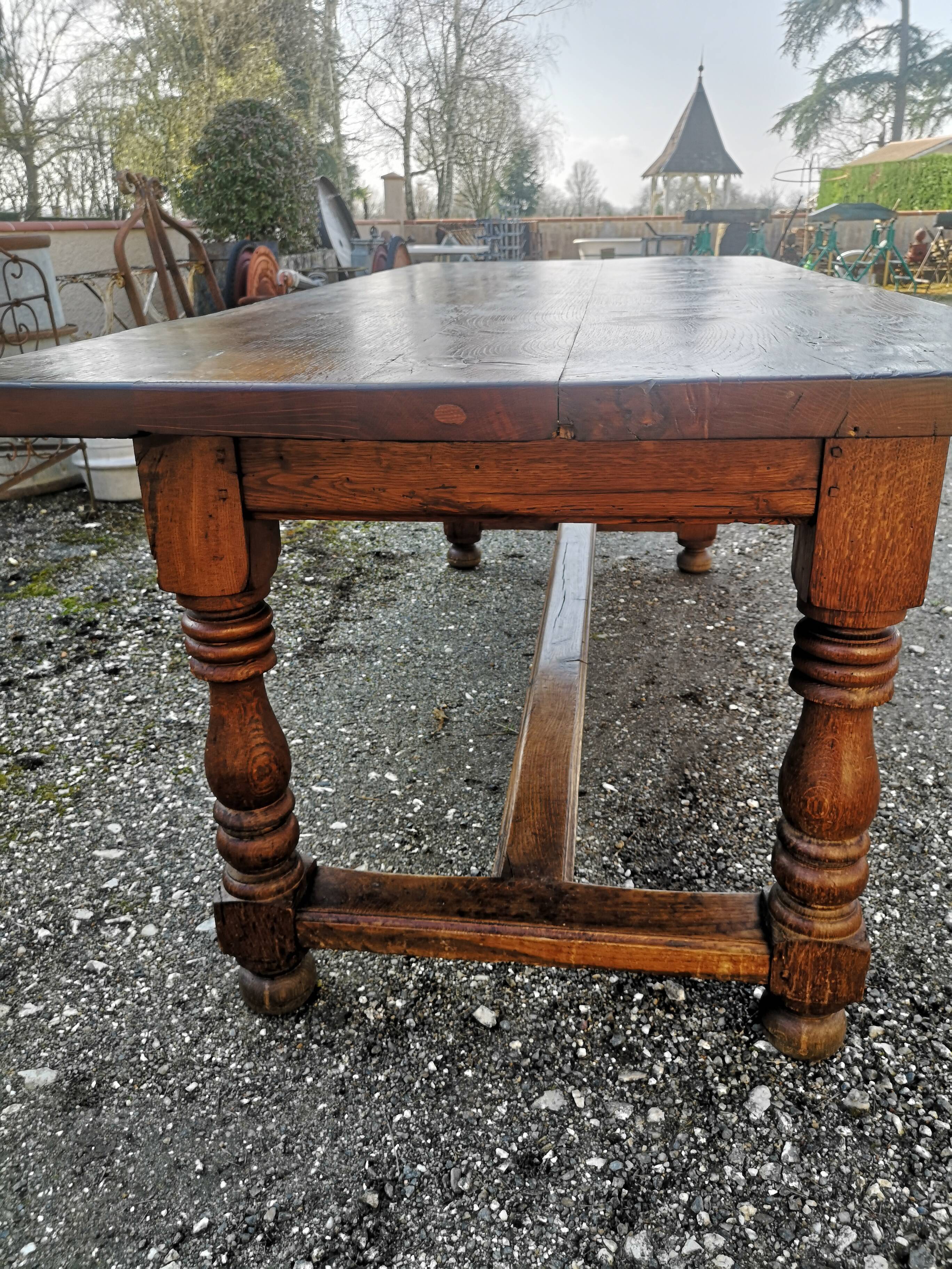 Solid oak farmhouse table