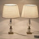 Paire de lampes de table néo-classique cristal d'albret