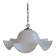 Plafonnier tourbillon vintage murano blanc