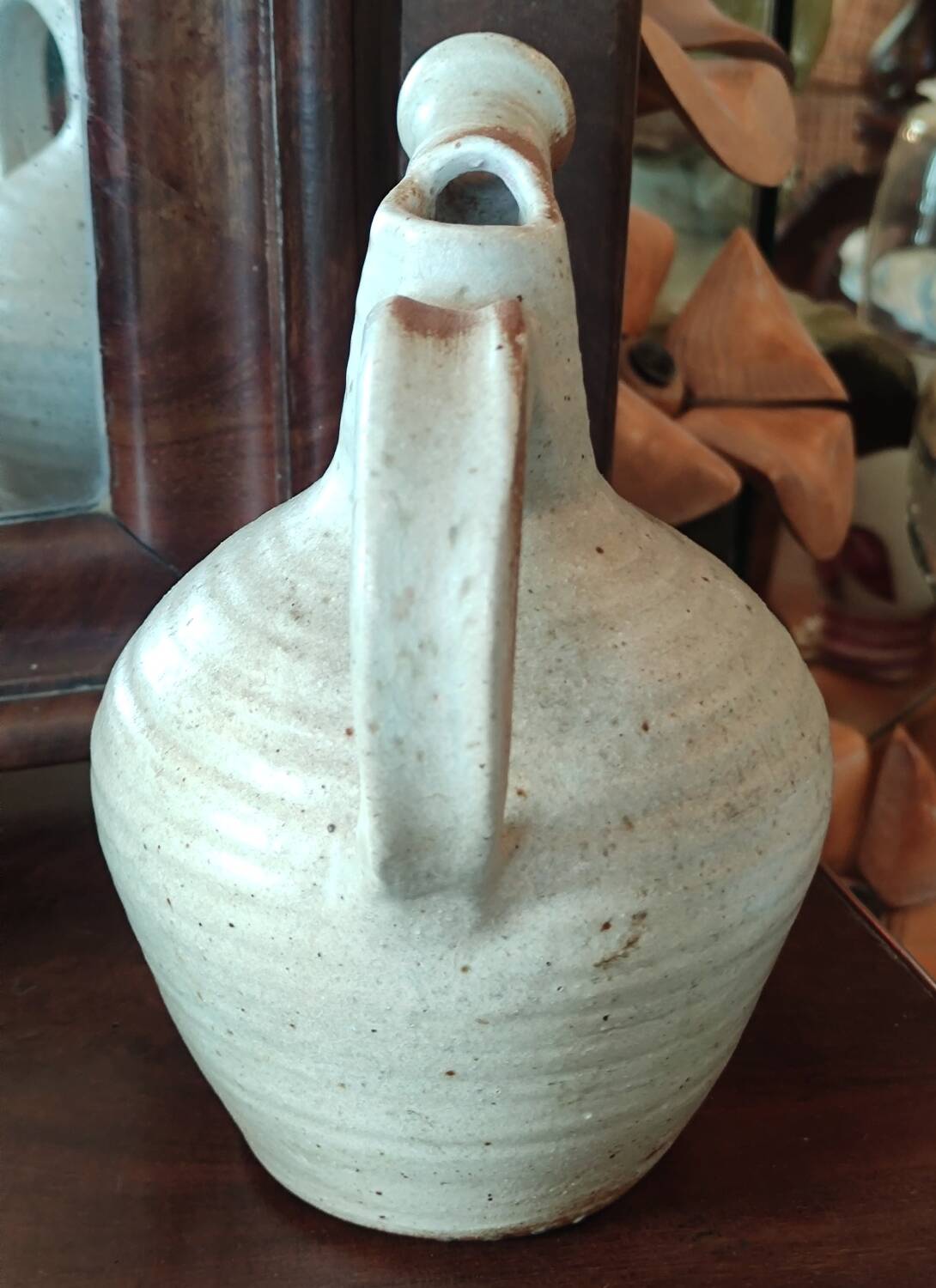 Old pitcher Pottery Ceramic stoneware Signed