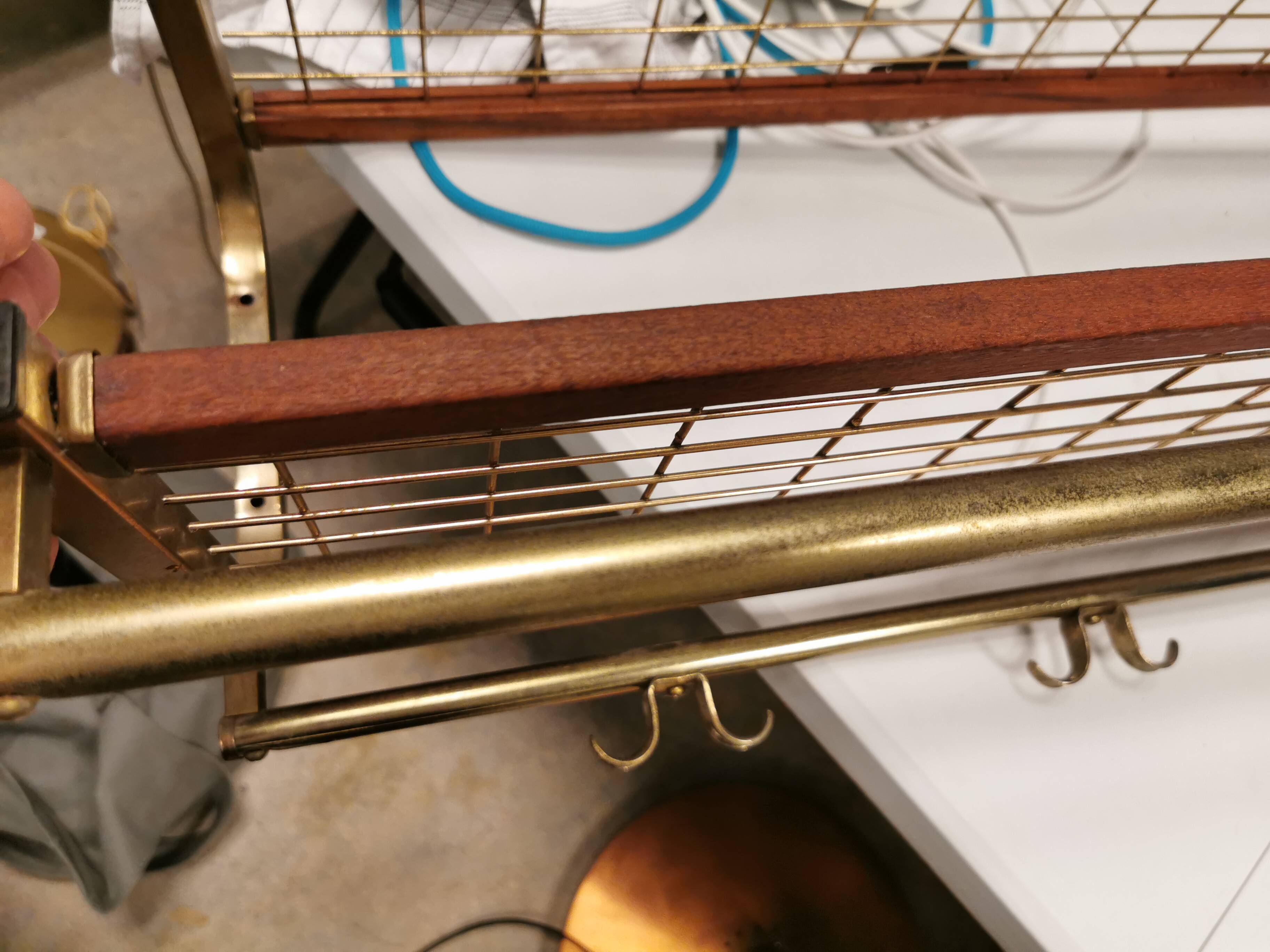 Vintage hat rack, wall-mounted clothes rack, produced in Sweden in the 1960s by Isakssons Habo