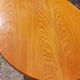 round or oval table with extension, central leg, vintage Baumann design