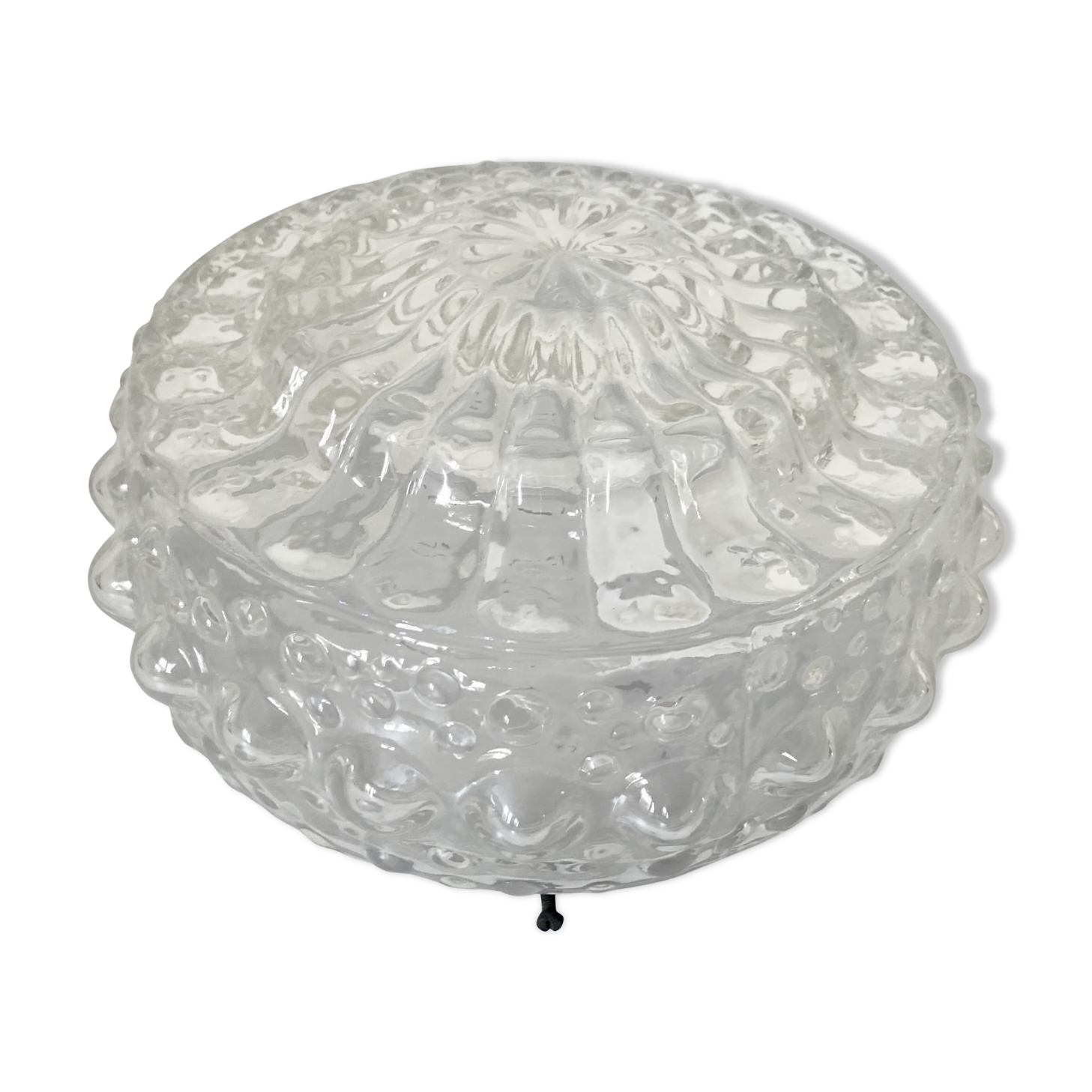 Glass ceiling light circa 1960