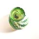Murano vase in blown glass with green filigree, vintage 1960.