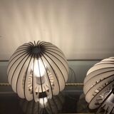 Pair of wooden design lamps