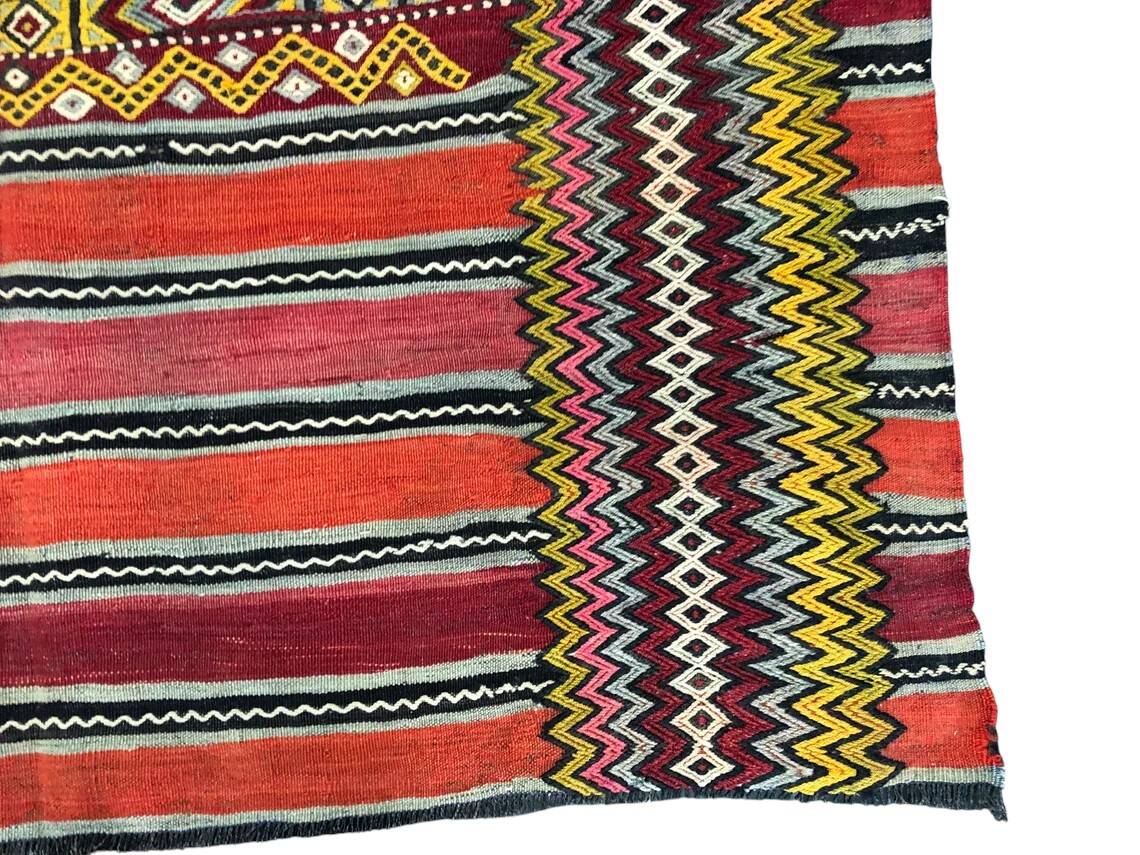 Neutral Orange Turkish Wool Kilim