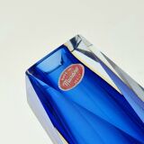 Mid Century Sommerso Murano Glass Vase By F. Poli For A. Mandruzzato, 1970s