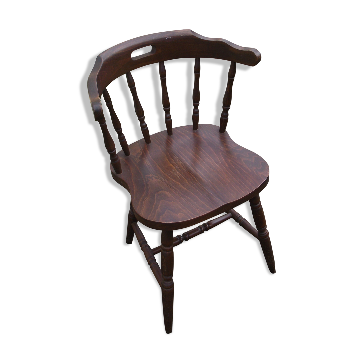 Fauteuil de bistrot en bois des années 60