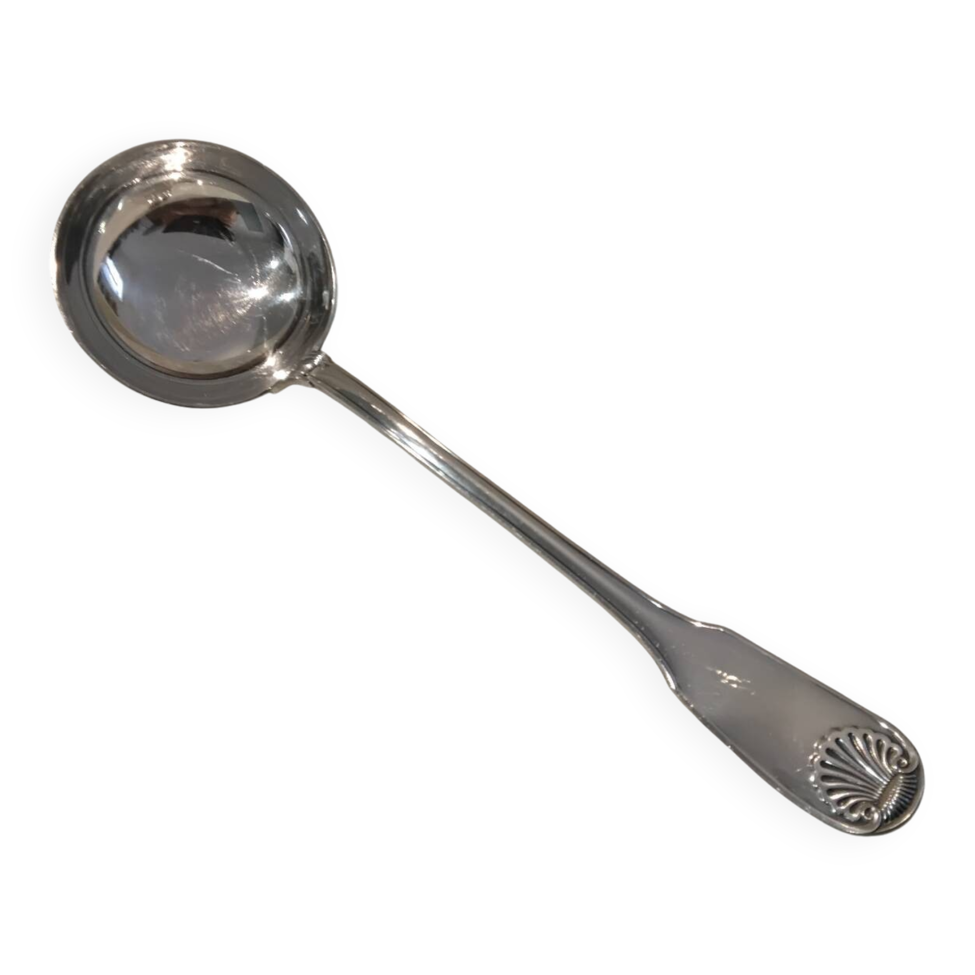 Christofle Vendome silver plated soup ladle, goldsmith, 31.5cm