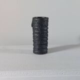 Small vintage brutalist vase with oxidised glaze from the 1950s.