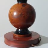 Turned wooden Art Deco table lamp