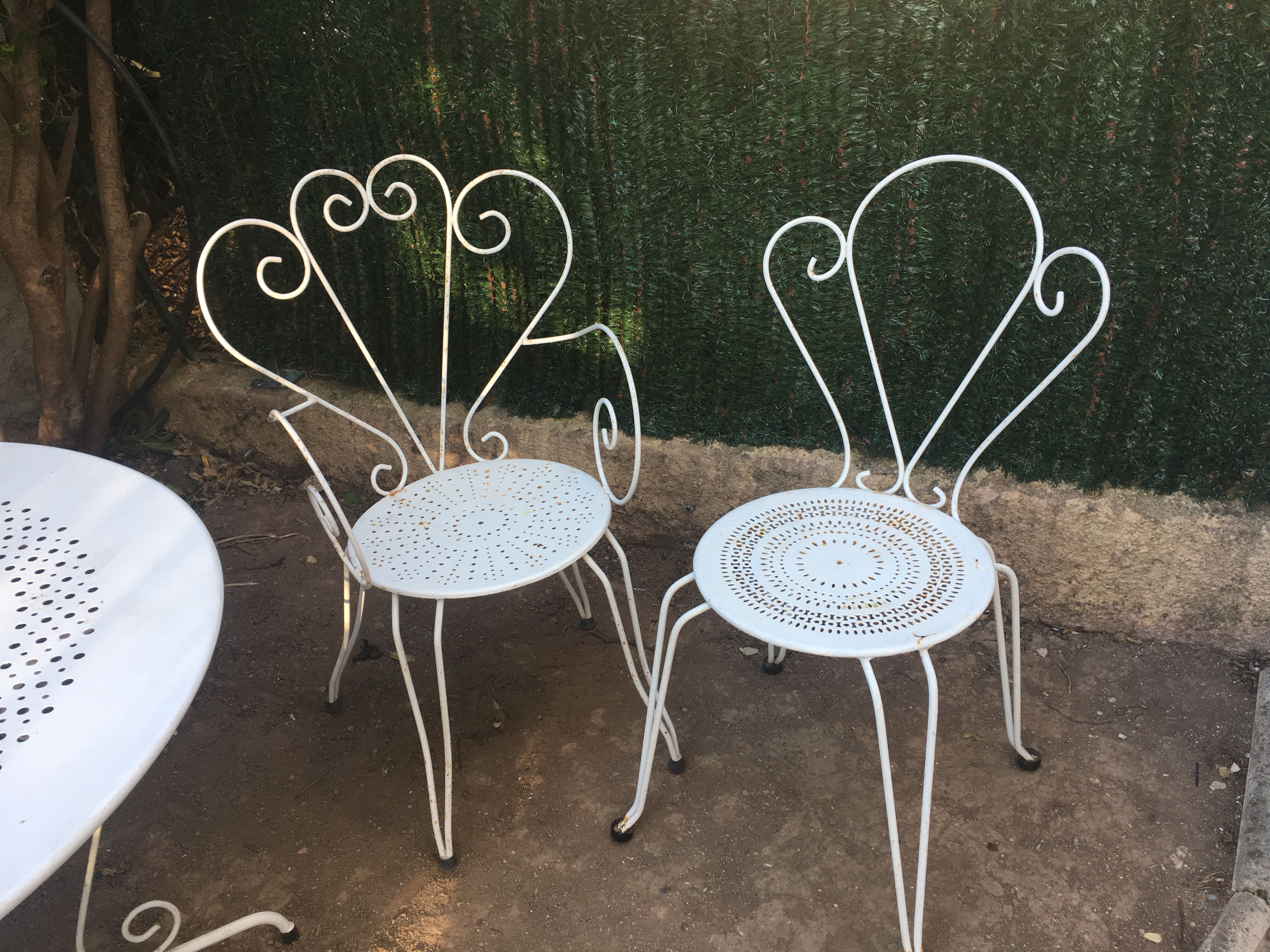 Salon de jardin fer forgé