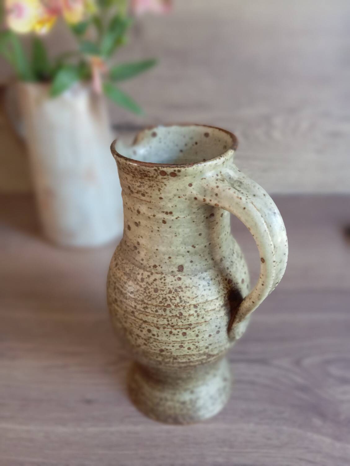 Pyrite stoneware pitcher signed Jean Tessier Le Cep 1970