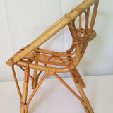 Rattan "shell" chair for children