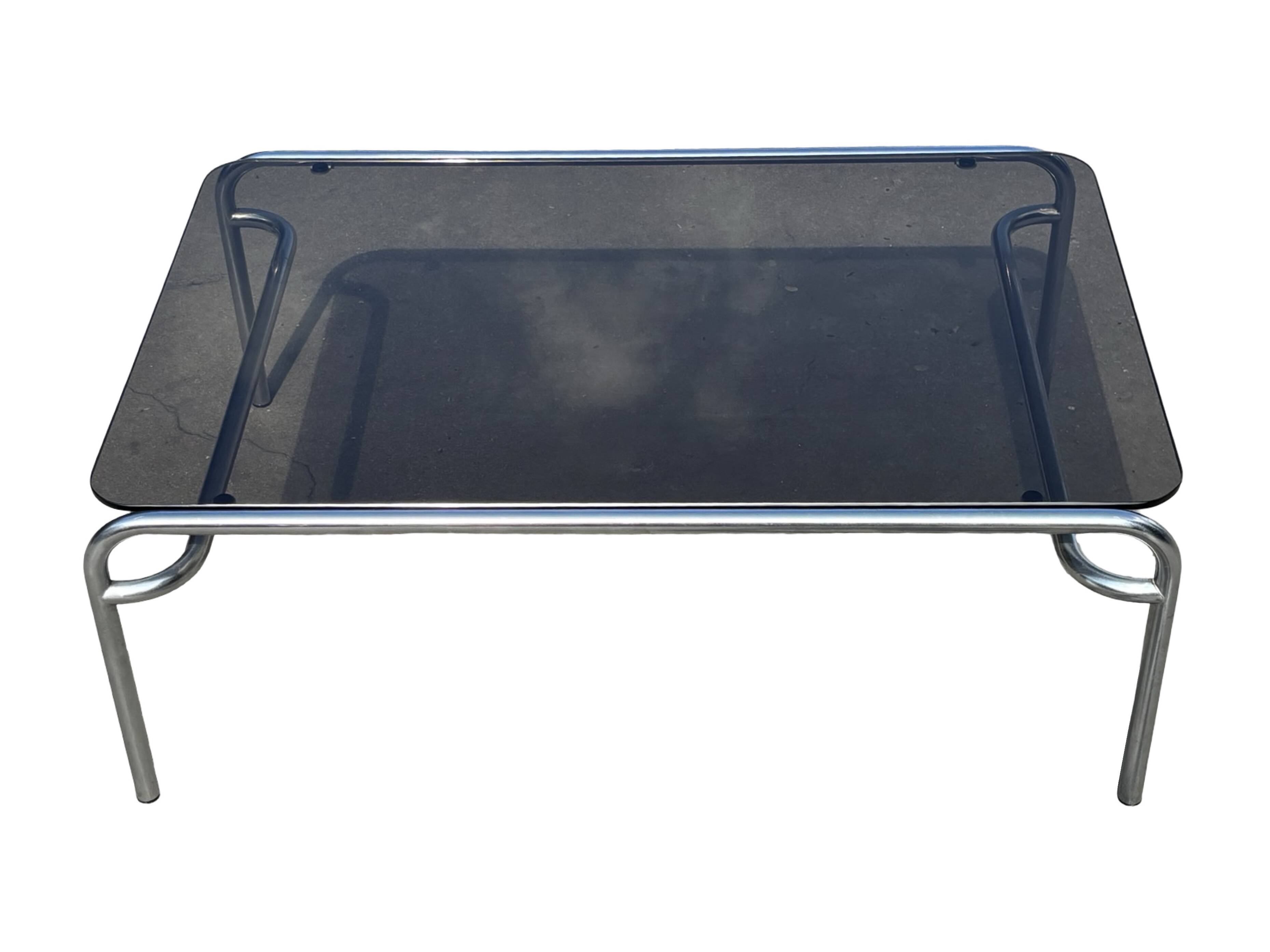 Vintage Coffee Table Walter Antonis TE41 Tubular Chrome ’t Spectrum 1974