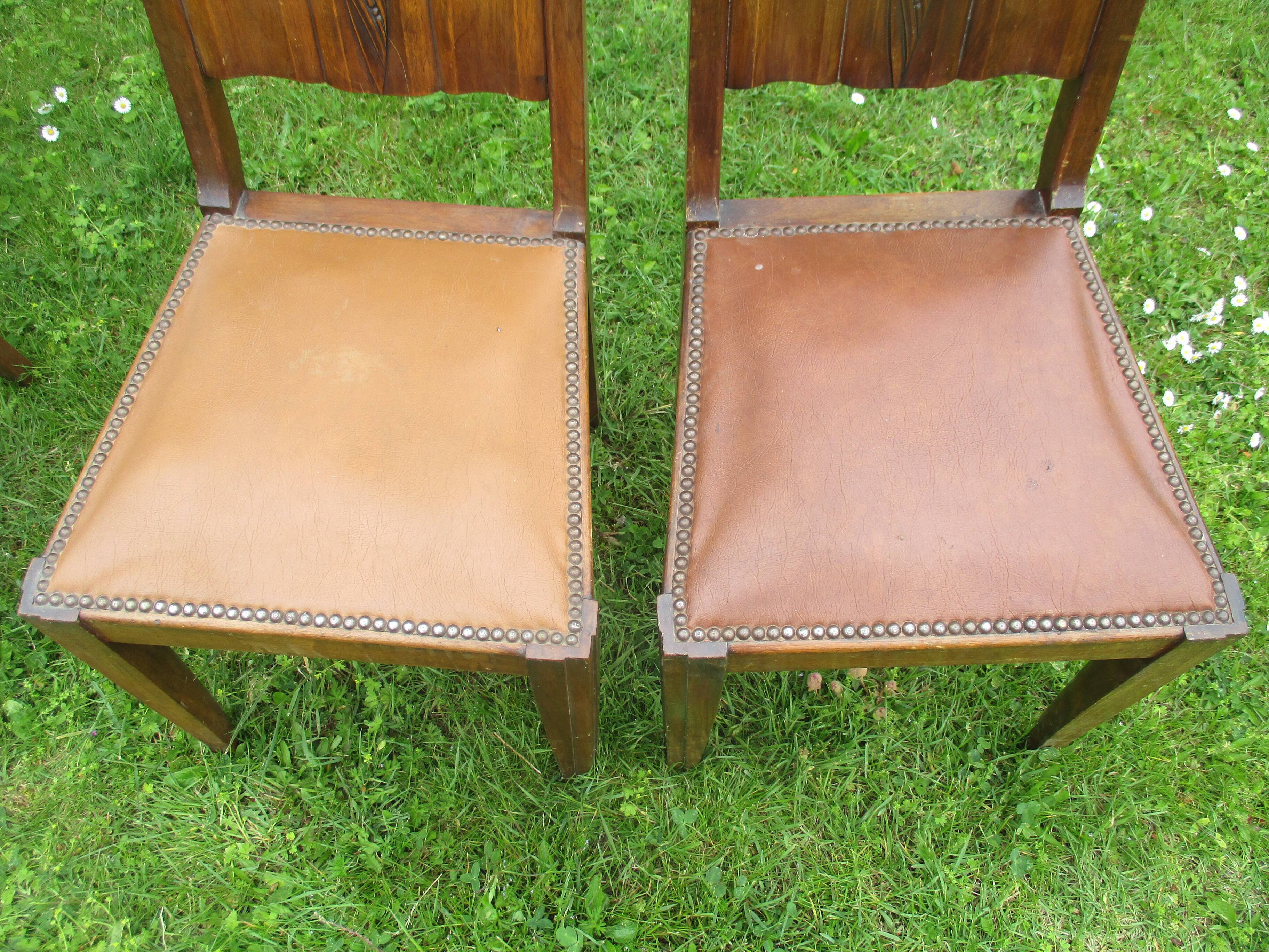 4 Art-deco Circa Chairs 1940